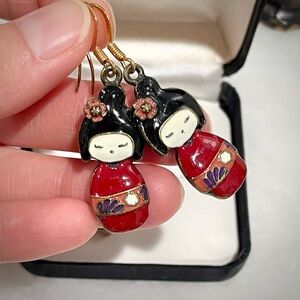 FREE ADD-ON Earrings 3 for $6 or all 4 for $7 - Japanese Girls in Floral Kimonos